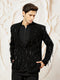 Men's Black Jacquard Blazer